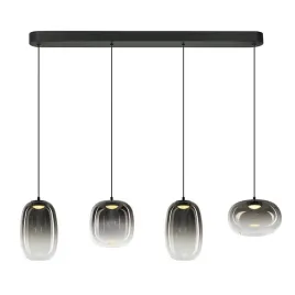 lampa-wiszaca-led-czarna-4-szklane-dymione-klosze-nad-wyspe-3000k-milagro