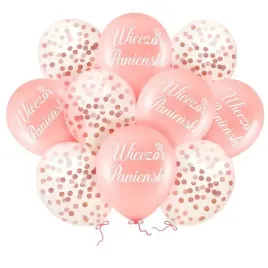 balony-12-wieczor-panienski-z-konfetti-gold-rose-10szt