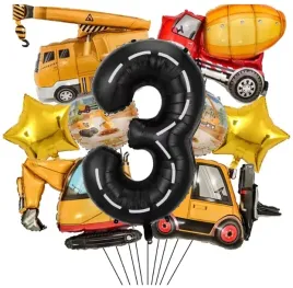 zestaw-9szt-balon-balony-foliowe-auta-budowa-urodziny-cyfra-trzy-3-latka