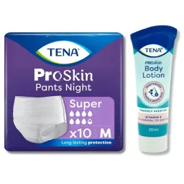 tena-pants-super-night-majtki-chlonne-doroslych-m-na-noc-10szt-balsam-20ml