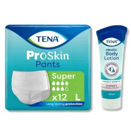tena-pants-super-majtki-pieluchy-chlonne-l-damskie-meskie-12szt-balsam-20ml