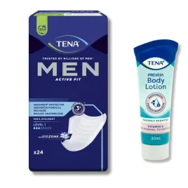 tena-men-active-fit-level-1-meskie-wkladki-chlonne-24szt-lotion-ciala-20ml