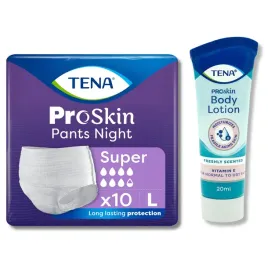 tena-pants-super-night-majtki-chlonne-l-noc-urologiczne-10szt-balsam-20ml