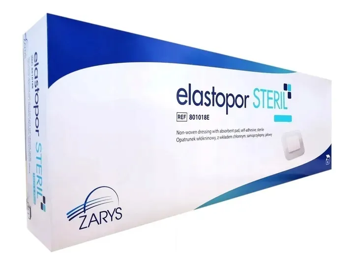 Plaster z Opatrunkiem Przylepiec Jałowy ELASTOPOR Steril 10x25 cm 25 szt.