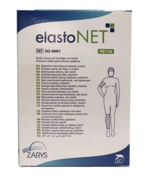 Siatka Opatrunkowa Elastyczna Rękaw 6 na Głowę elastoNET 1m x 9,5cm Zarys
