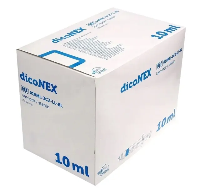 STRZYKAWKA INIEKCYJNA 3 częściowa 10 ML luer 100 szt dicoNEX strzykawk