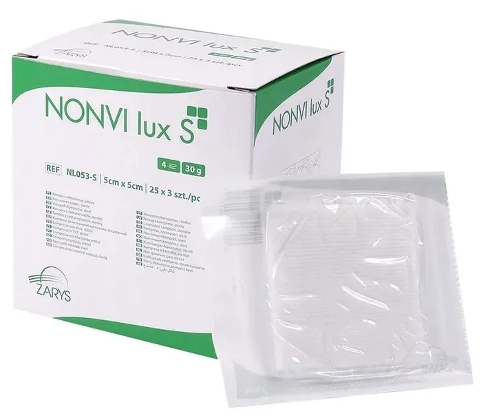 Kompresy włókninowe jałowe ZARYS NONVI lux S 5 x 5 cm 75 szt.