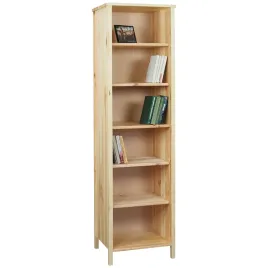regal-188x52-z-litego-drewna-prestige-i-waski-slupek-kolor-sosnowy