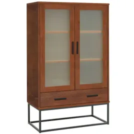 witryna-szafka-90-cm-sydney-drewno-z-metalem-kolor-kasztan