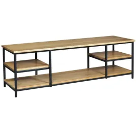 stolik-rtv-154-cm-sydney-iii-drewno-z-metalem-kolor-debowy