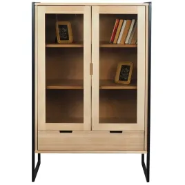 witryna-loft-wood-z-szuflada-metal-i-lite-drewno-kolor-debowy