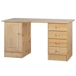 biurko-drewniane-duze-classic-150-cm-drzwi-i-szuflady-sosnowe