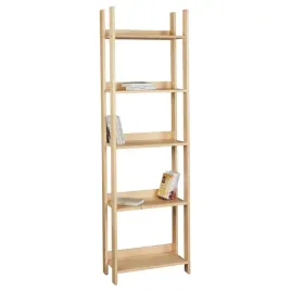 regal-200-x-60-cm-azurowy-z-drewna-litego-5-polek-kolor-debowy