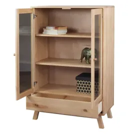 witryna-135-x-90-cm-z-drewna-oregon-wood-ii-niska-z-szuflada-kolor-debowy