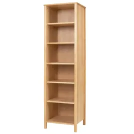 regal-188x52-z-litego-drewna-prestige-i-waski-slupek-kolor-debowy