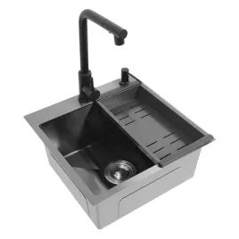 zlewozmywak-kuchenny-45x45-czarny-stal-bateria-wyciagana-ociekacz-dozownik