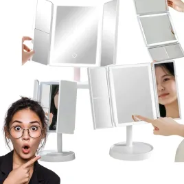lusterko-kosmetyczne-led-3-panele-rozkladane-2x-3x-usb-c-biale