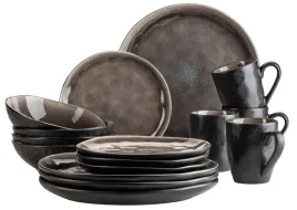 zestaw-naczyn-16el-4os-vintage-kamionka-czarno-brazowy