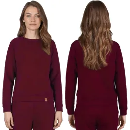 vivisence-9004-bordowy-sportowa-bawelna-modna-nierozpinana-bluza-xl
