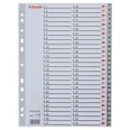 przekladki-plastikowe-numeryczne-a4-1-54-szare-esselte-100109