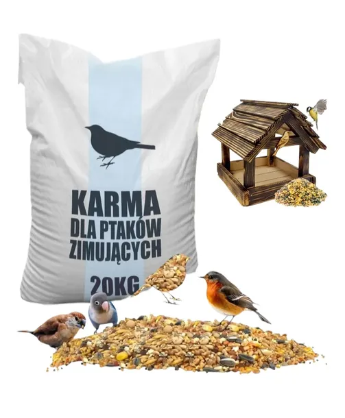 Karma Pokarm Dla Dzikich Ptaków Ziarno z Słonecznikiem 20KG Do Karmnika HIT