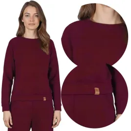 vivisence-9004-bordowy-sportowa-bawelna-modna-xl-nierozpinana-bluza