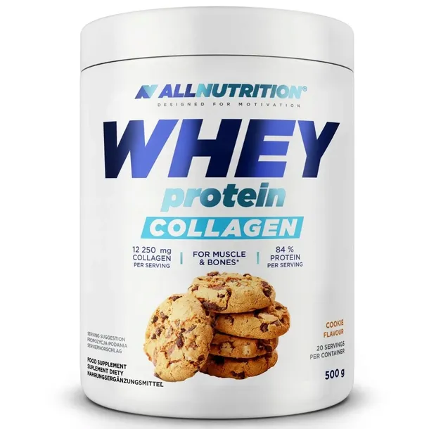 Białko z kolagenem Allnutrition Whey Protein Collagen 500g ciastko