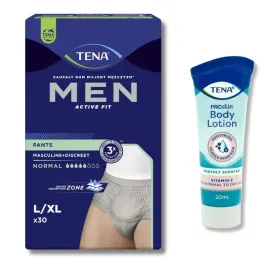 tena-men-pants-normal-szare-majtki-meskie-chlonne-l-xl-30szt-lotion-20ml