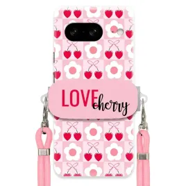 etui-do-google-pixel-8-case-uchwyt-rozowy-sznurek-slodkie-wisnie-cherry