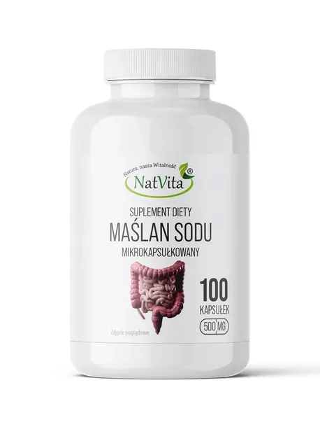 Maślan Sodu kwas masłowy Regenaracja Jelita kaps. celulozowe 450mg NatVita