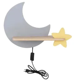 kinkiet-dla-dzieci-z-polka-led-drewniany-szary-ksiezyc-z-gwiazdka-candellux