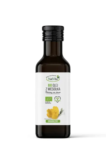 Olej z Wiesiołka BIO Tłoczony Na Zimno Ekologiczny Naturalny 100ml NatVita