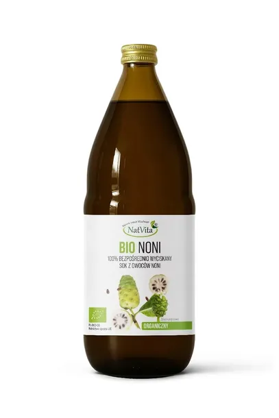 Sok z Owoców Noni BIO 100% Naturalne Składniki Ekologiczny 1000ml NatVita