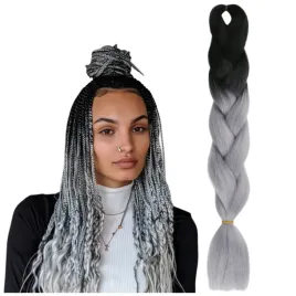 kolorowe-wlosy-na-warkoczyki-sztuczne-warkocze-pasma-czarno-szare-ombre