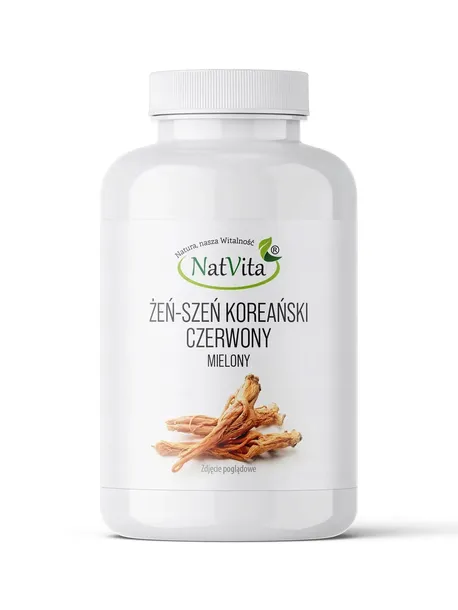 Żeń-Szeń Koreański Czerwony Mielony Energia Stres Libido 25g NatVita