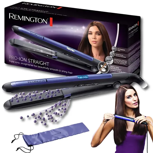 PROSTOWNICA DO WŁOSÓW REMINGTON Z JONIZACJĄ + ETUI NA PROSTOWNICE