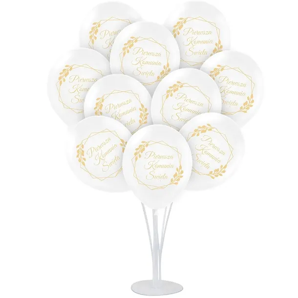 Stojak na Balony Balony na Komunię Świętą Komunia Dekoracje Komunijne