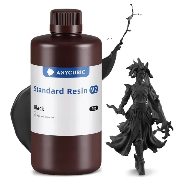 Żywica UV Anycubic Standard V2 Black Czarna 1kg 1l Do Drukarki 3D