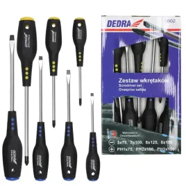 dedra-zestaw-7szt-wkretakow-0602-crv-uchwyty-gumowane-sl-ph-ded0602