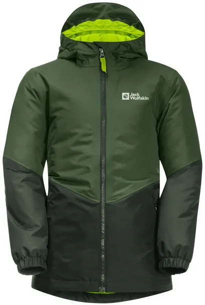 Jack Wolfskin Długa Kurtka Zimowa Dziecięca Dla Chłopca Ocieplana Parka 164