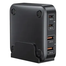 unitek-czarna-ladowarka-biurkowa-gan-70w-2xusb-a-2xusb-c