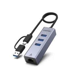 unitek-hub-usb-c-4w1-ethernet-3-x-usb-a-5-gbps-z-adapterem-usb-a