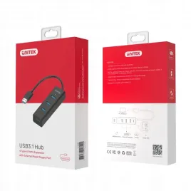 unitek-y-3089-czarny-hub-z-usb-na-4x-usb-3-0-do-5gbps-30cm-maly