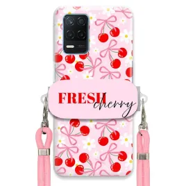 etui-do-realme-8-5g-case-uchwyt-sznurek-roz-fresh-cherry-wisienki-kokardki