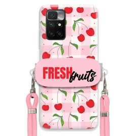 etui-do-xiaomi-redmi-10-case-uchwyt-sznurek-rozowy-fresh-fruits-kratka