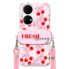 etui-do-huawei-p50-case-uchwyt-sznurek-roz-fresh-cherry-wisienki-kokardki