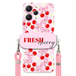 etui-do-xiaomi-redmi-12-4g-case-uchwyt-sznurek-rozowy-fresh-cherry-kokardy
