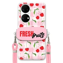 etui-do-huawei-p50-case-uchwyt-sznurek-rozowy-fresh-fruits-kratka-owoce