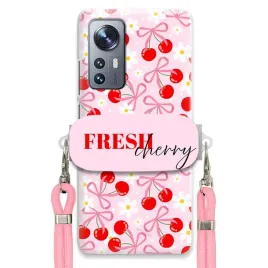 etui-do-xiaomi-12-case-uchwyt-sznurek-roz-fresh-cherry-wisienki-kokardki