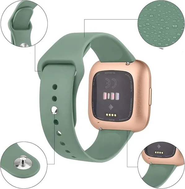 pasek-silikonowy-do-fitbit-versa-zielony-kolor-zielony